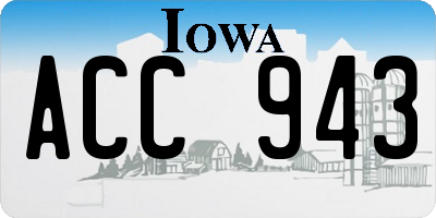 IA license plate ACC943