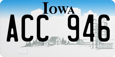 IA license plate ACC946