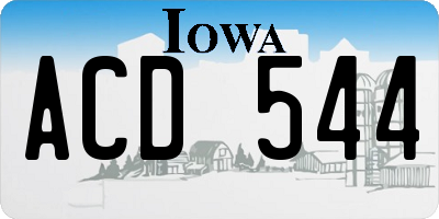 IA license plate ACD544