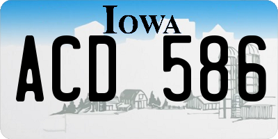 IA license plate ACD586