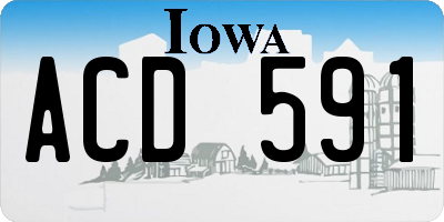 IA license plate ACD591