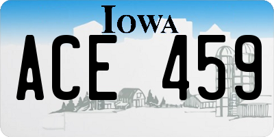IA license plate ACE459