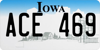 IA license plate ACE469