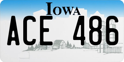 IA license plate ACE486