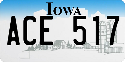 IA license plate ACE517