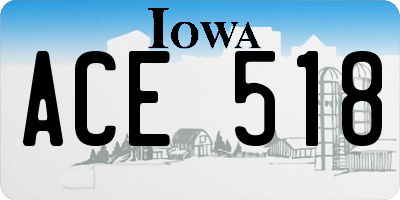 IA license plate ACE518