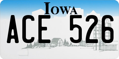 IA license plate ACE526
