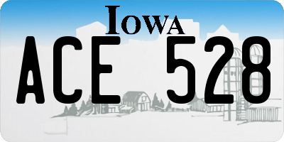 IA license plate ACE528
