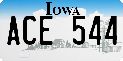 IA license plate ACE544