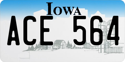 IA license plate ACE564
