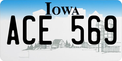IA license plate ACE569