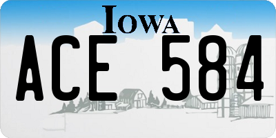 IA license plate ACE584