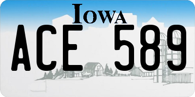 IA license plate ACE589