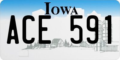 IA license plate ACE591