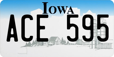 IA license plate ACE595