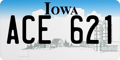 IA license plate ACE621