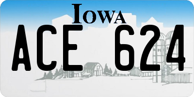 IA license plate ACE624