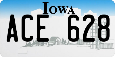 IA license plate ACE628