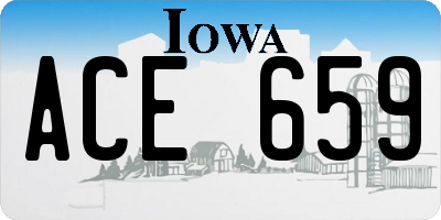 IA license plate ACE659