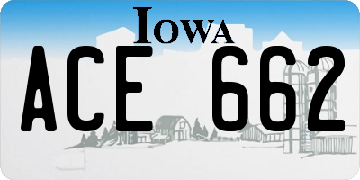 IA license plate ACE662