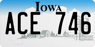 IA license plate ACE746