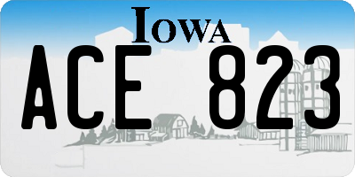 IA license plate ACE823