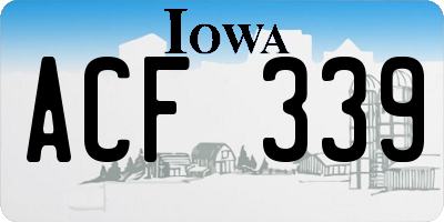 IA license plate ACF339