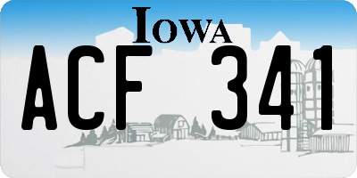 IA license plate ACF341