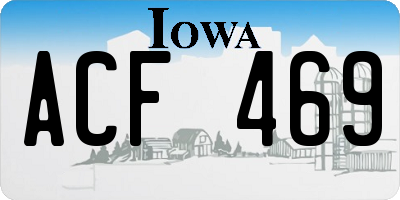 IA license plate ACF469
