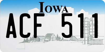 IA license plate ACF511