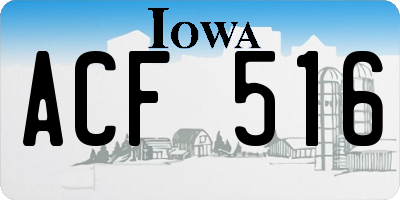 IA license plate ACF516