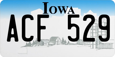 IA license plate ACF529