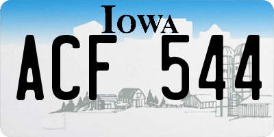 IA license plate ACF544