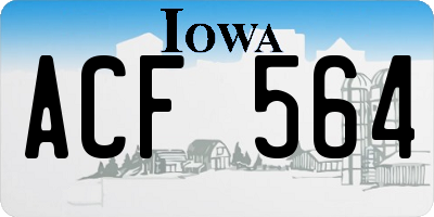 IA license plate ACF564