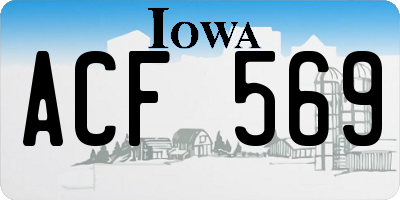 IA license plate ACF569