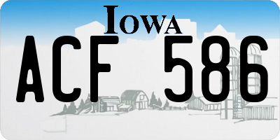 IA license plate ACF586