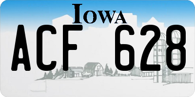 IA license plate ACF628