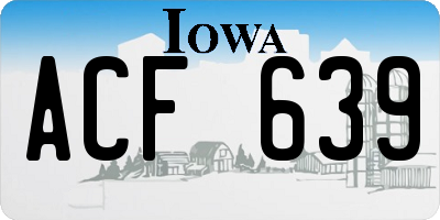 IA license plate ACF639