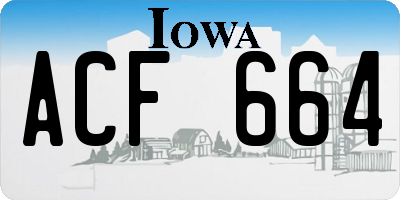 IA license plate ACF664