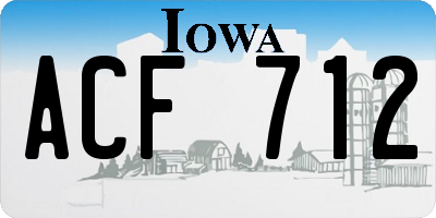 IA license plate ACF712