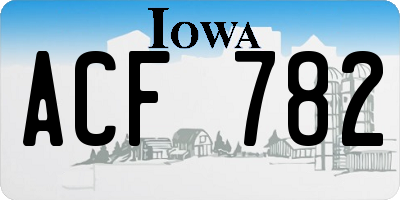 IA license plate ACF782