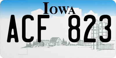 IA license plate ACF823