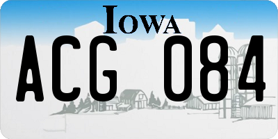IA license plate ACG084
