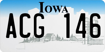 IA license plate ACG146