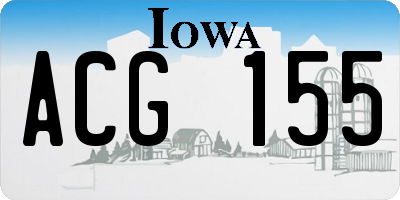 IA license plate ACG155