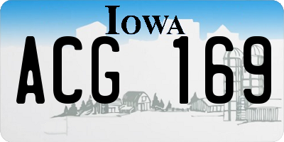 IA license plate ACG169