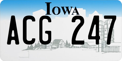 IA license plate ACG247