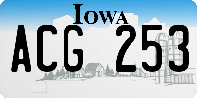 IA license plate ACG253
