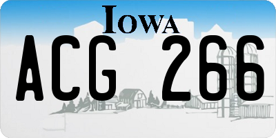 IA license plate ACG266