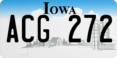 IA license plate ACG272